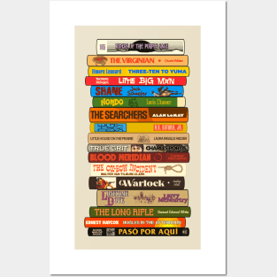 Classic Westerns Books Stack Posters and Art